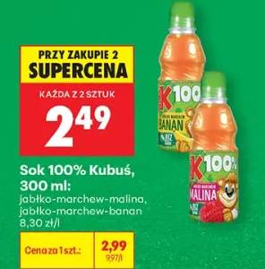 Sok 100% Kubuś jabłko-marchew-banan