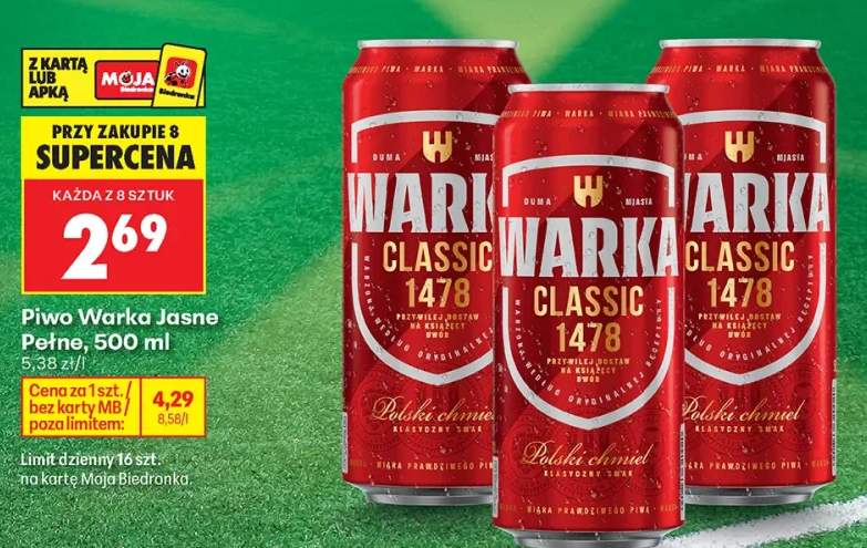 Piwo Warka Jasne Pełne