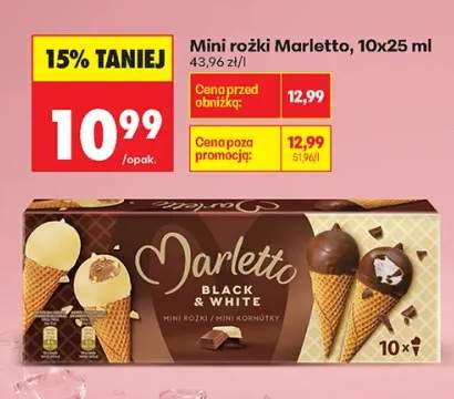 Mini rożki Marletto Black & White 10-pak 25 ml