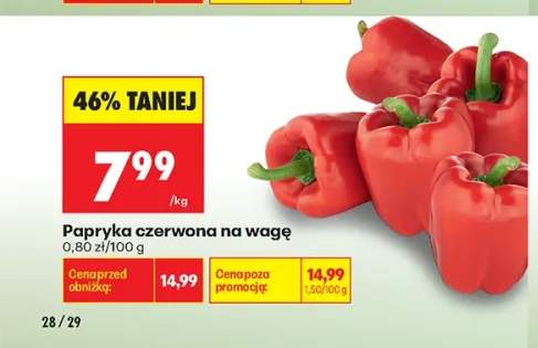 Papryka czerwona na wagę