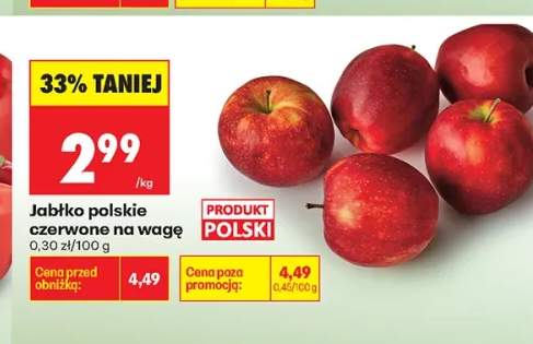 Jabłko polskie czerwone na wagę
