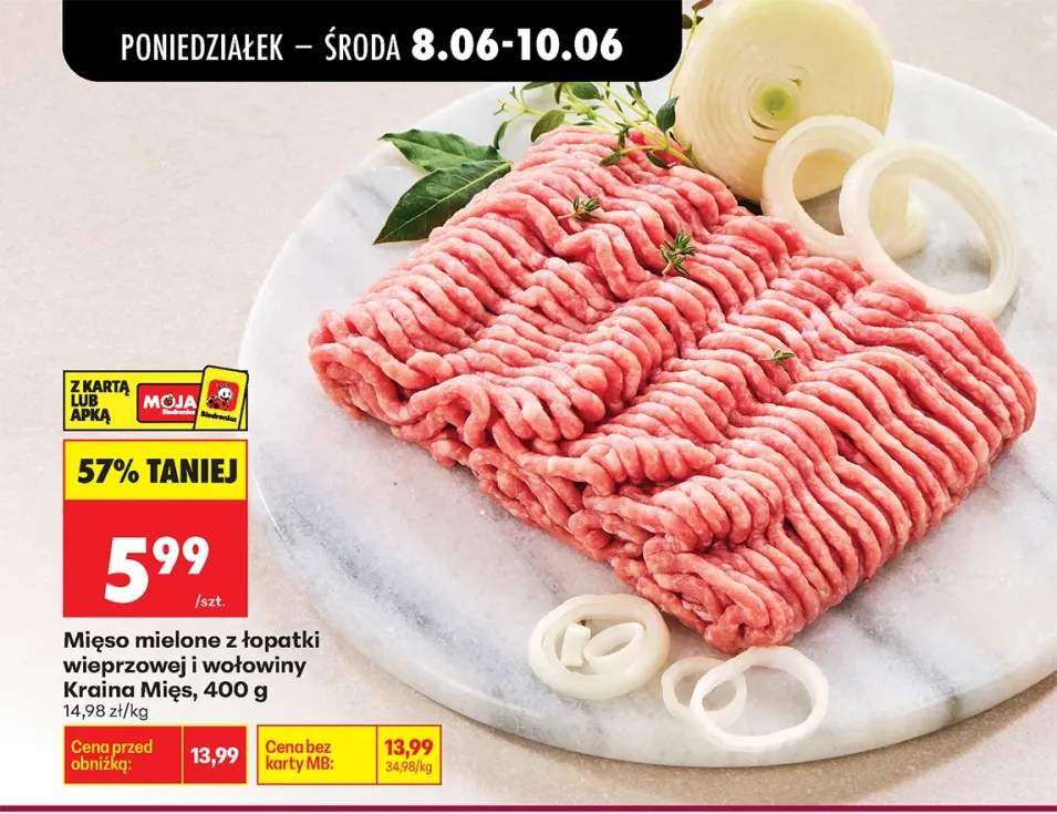 Mięso mielone z łopatki wieprzowej i wołowiny Kraina Mięs