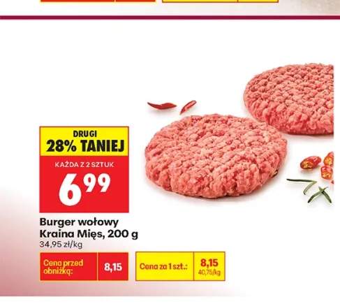 Burger wołowy Kraina Mięs