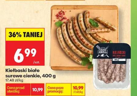 Kiełbaski białe surowe cienkie Czas na Grill