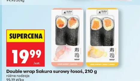 Double wrap Sakura surowy łosoś