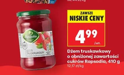 Dżem truskawkowy o obniżonej zawartości cukrów Rapsodia
