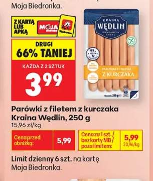Parówki z filetem z kurczaka Kraina Wędlin