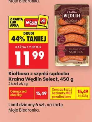 Kiełbasa z szynki sądecka Kraina Wędlin Select