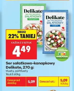 Ser sałatkowo-kanapkowy Delikate tłusty