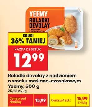 Roladki devolay z nadzieniem o smaku maślano-czosnkowym Yeemy