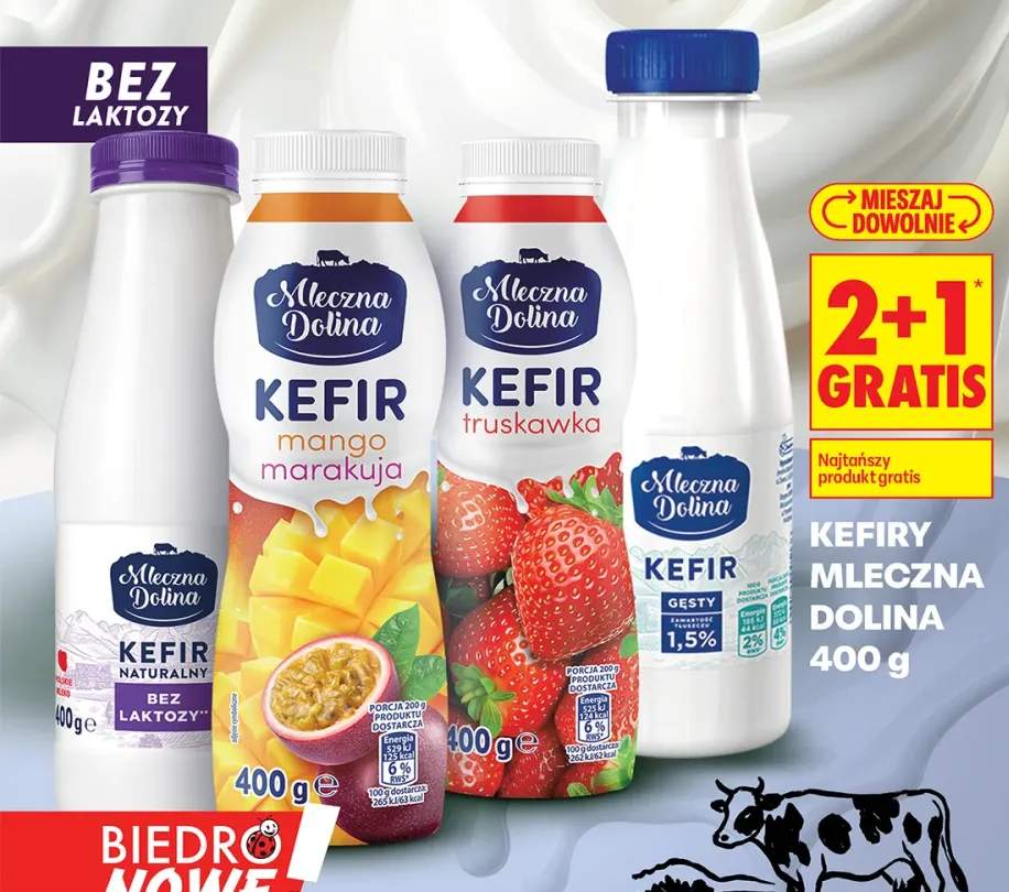 Kefir naturalny bez laktozy Mleczna Dolina