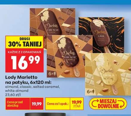Lody na patyku Marletto Salted Caramel 6-pak 120 ml