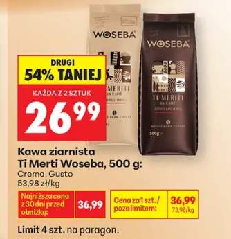 Kawa ziarnista Woseba Ti Merti Crema