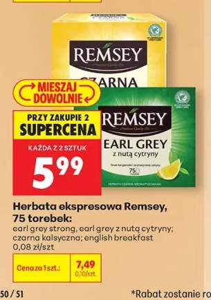 Herbata ekspresowa czarna Remsey Earl Grey Strong