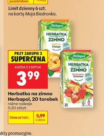 Herbatka na zimno Herbapol Mięta Mango