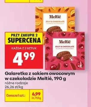 Galaretka z sokiem owocowym w czekoladzie wiśniowa Meltié