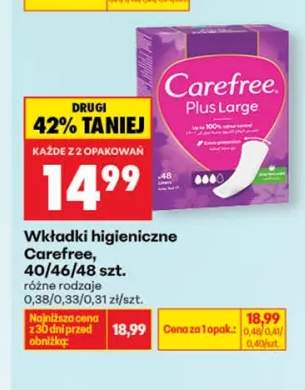 Wkładki higieniczne Carefree 40 szt.