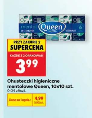 Chusteczki higieniczne mentolowe Queen