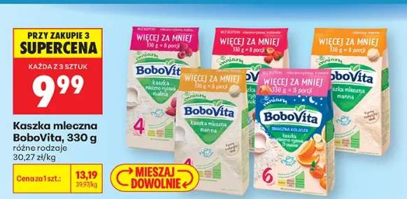 Kaszka mleczno-ryżowa BoboVita malina