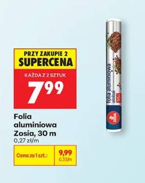 Folia aluminiowa Zosia 30 m