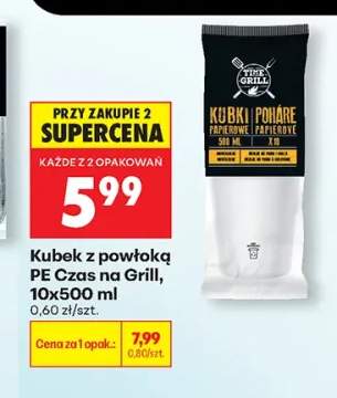 Kubek z powłoką PE Czas na Grill 10-pak 500 ml