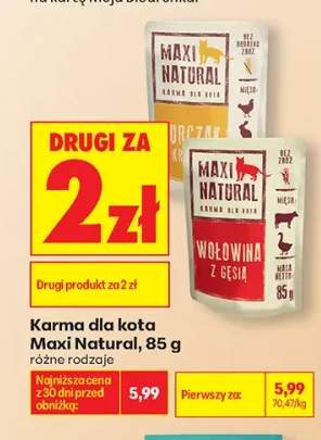 Karma dla kota Maxi Natural z kurczakiem 85 g