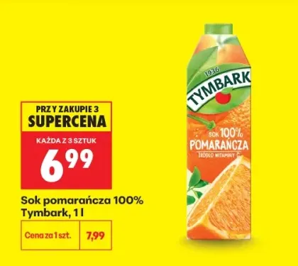 Sok pomarańczowy 100% Tymbark