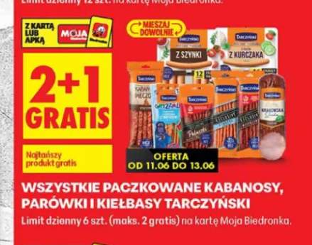 Kabanosy, parówki i kiełbasy Tarczyński