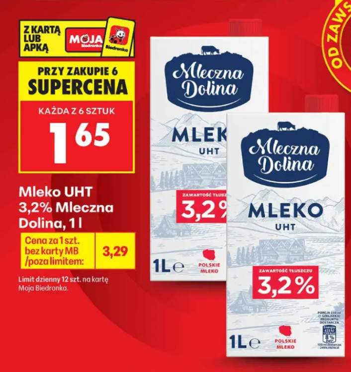 Mleko UHT 3,2% Mleczna Dolina
