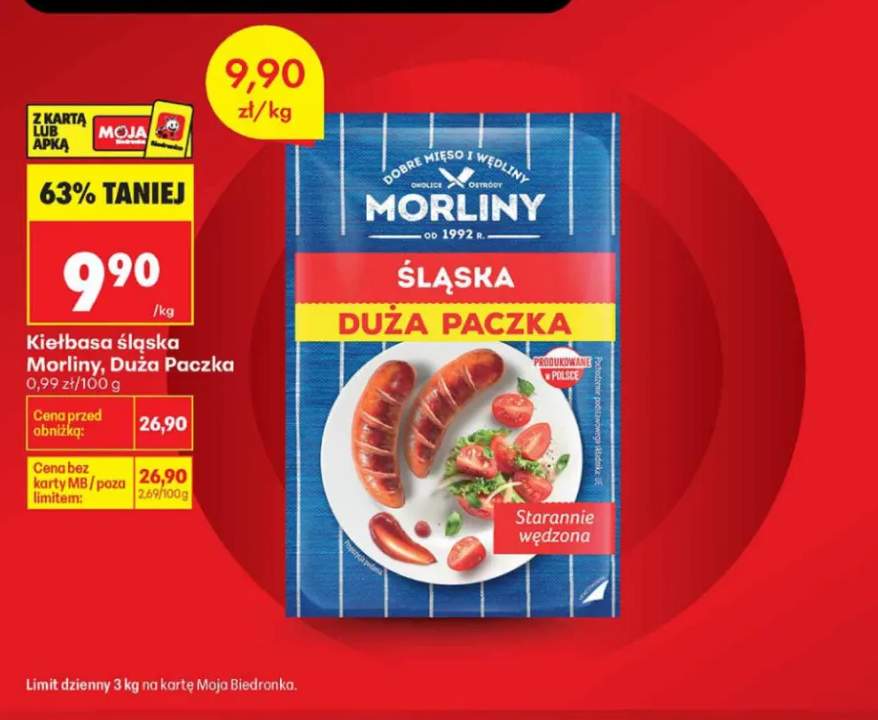 Kiełbasa śląska Morliny Duża Paczka