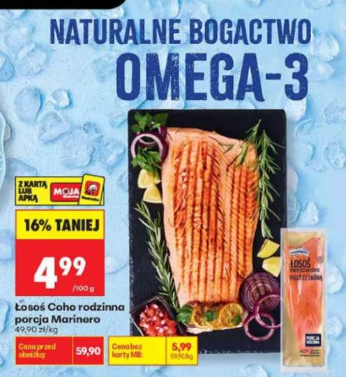 Łosoś Coho rodzinna porcja Marinero