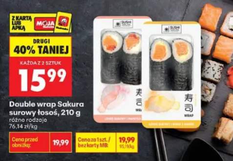 Double wrap Sakura surowy łosoś