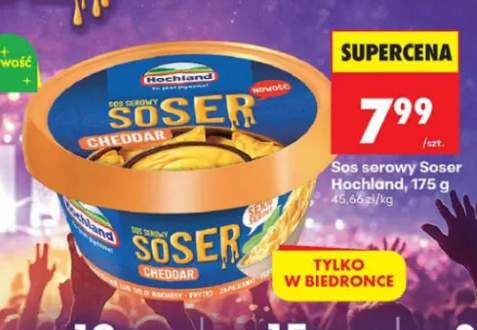 Sos serowy Soser Hochland Cheddar