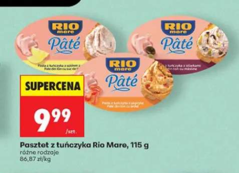 Pasztet z tuńczyka z sokiem z cytryny Rio Mare +2 warianty
