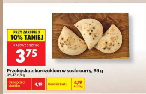 Przekąska z kurczakiem w sosie curry