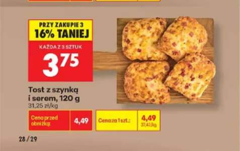 Tost z szynką i serem