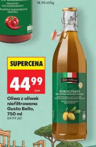 Oliwa z oliwek niefiltrowana Gusto Bello