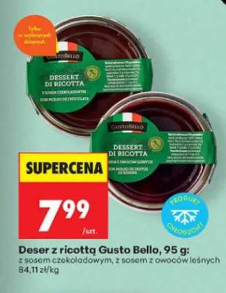 Deser z ricottą Gusto Bello z sosem czekoladowym +1 wariant