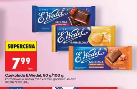 Czekolada gorzka wiśniowa E.Wedel +2 warianty