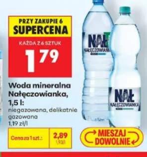 Woda mineralna niegazowana Nałęczowianka +1 wariant