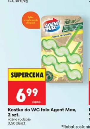 Kostka do WC fala Agent Max Nature Citrus Freshness 2-pak