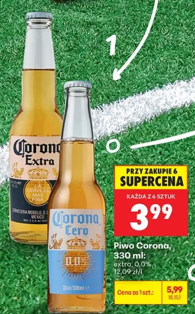 Piwo bezalkoholowe Corona Cero +1 wariant