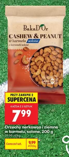 Orzechy nerkowca i ziemne w karmelu solone BakaD'Or