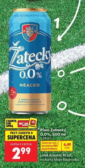 Piwo Žatecký 0,0%