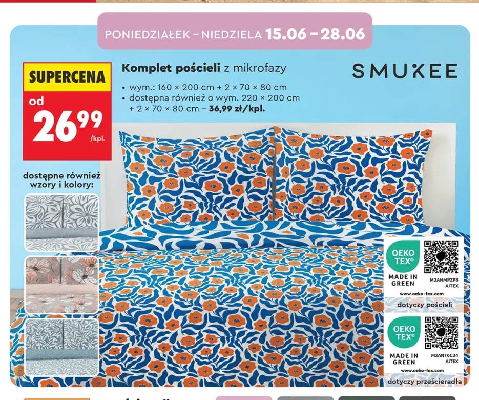 Komplet pościeli z mikrofazy Smukee 160x200 cm +1 wariant