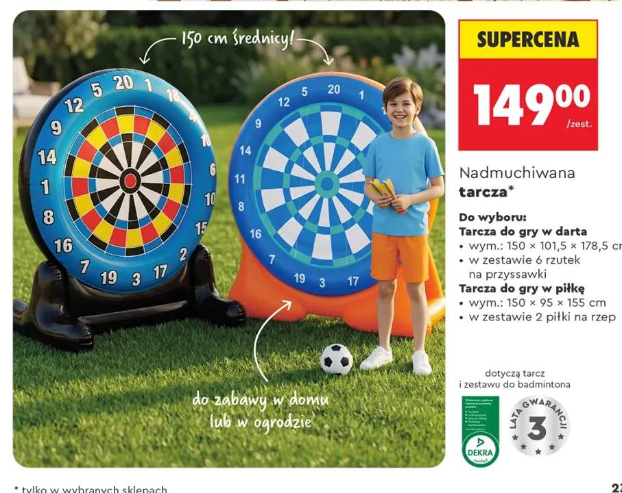 Nadmuchiwana tarcza do gry w darta Go Active +1 wariant