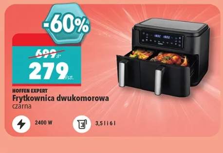 Frytkownica dwukomorowa Hoffen Expert czarna