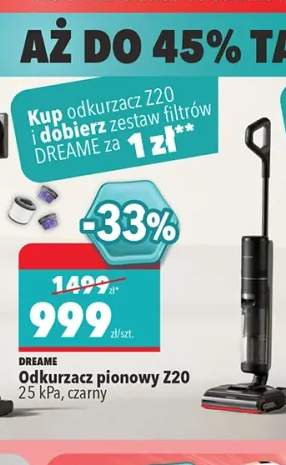Odkurzacz pionowy Dreame Z20 25 kPa czarny