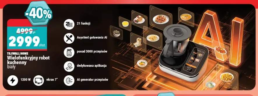 Wielofunkcyjny robot kuchenny Tilswall Home biały
