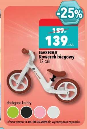Rowerek biegowy 12 cali Black Forest